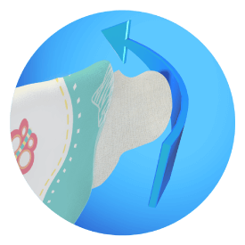 Logo de pañales con orejas anatómicas