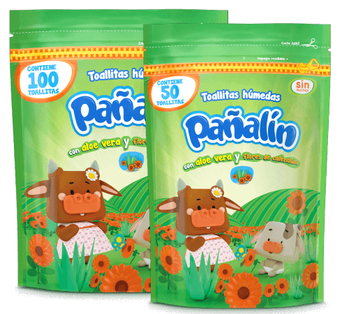 Producto toallas humedas para bebe Pañalin con caléndula