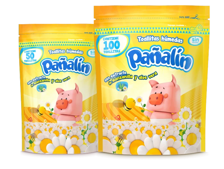 Producto toallas humedas para bebe Pañalin con manzanilla